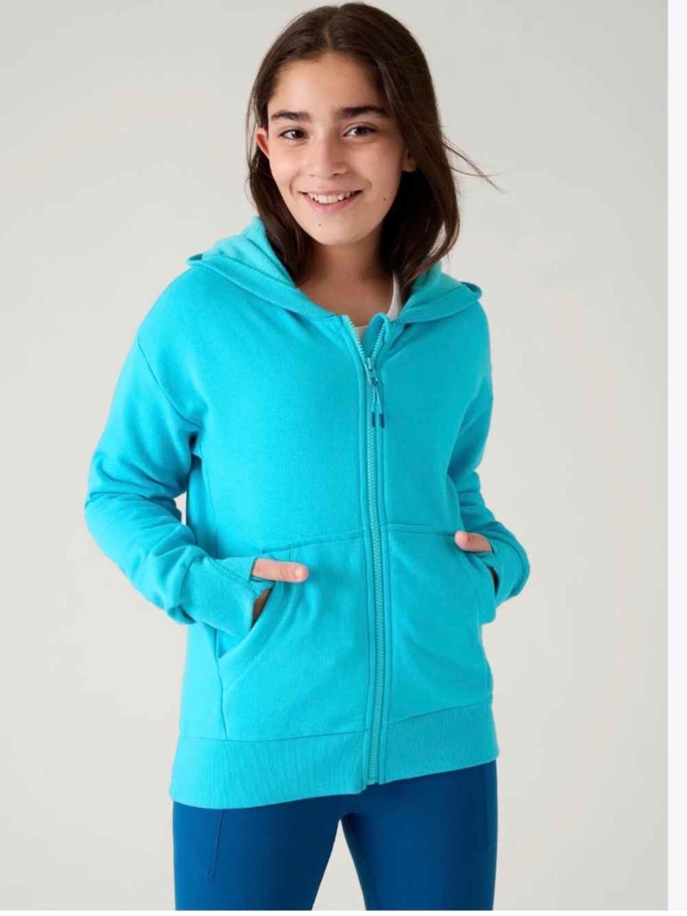 Athleta Girl Retroplush Full Zip Hoodie